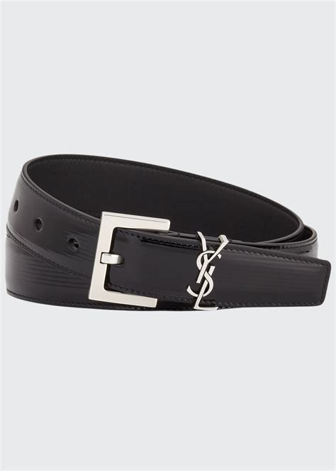 ysl patent leather belt